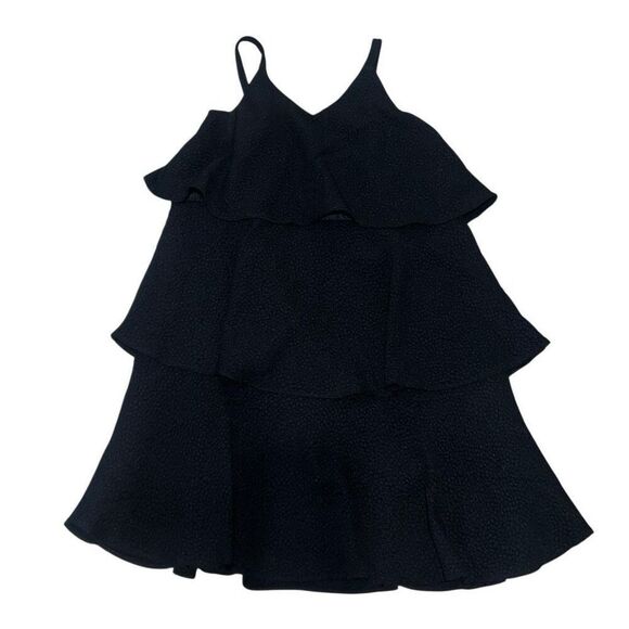 Zac Posen Girls Beverly Black 3-Tiered Dress Flounce Sleeveless Pullover size 14 - Picture 1 of 9